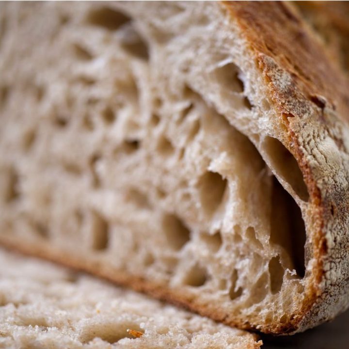 Close up of sourdough bread