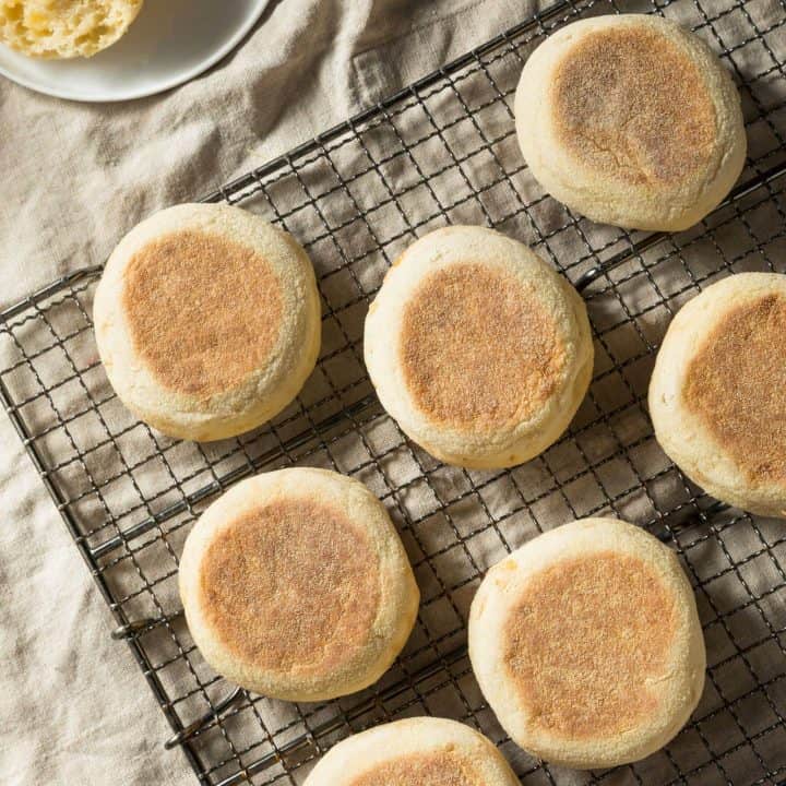 Overnight Sourdough English Muffins