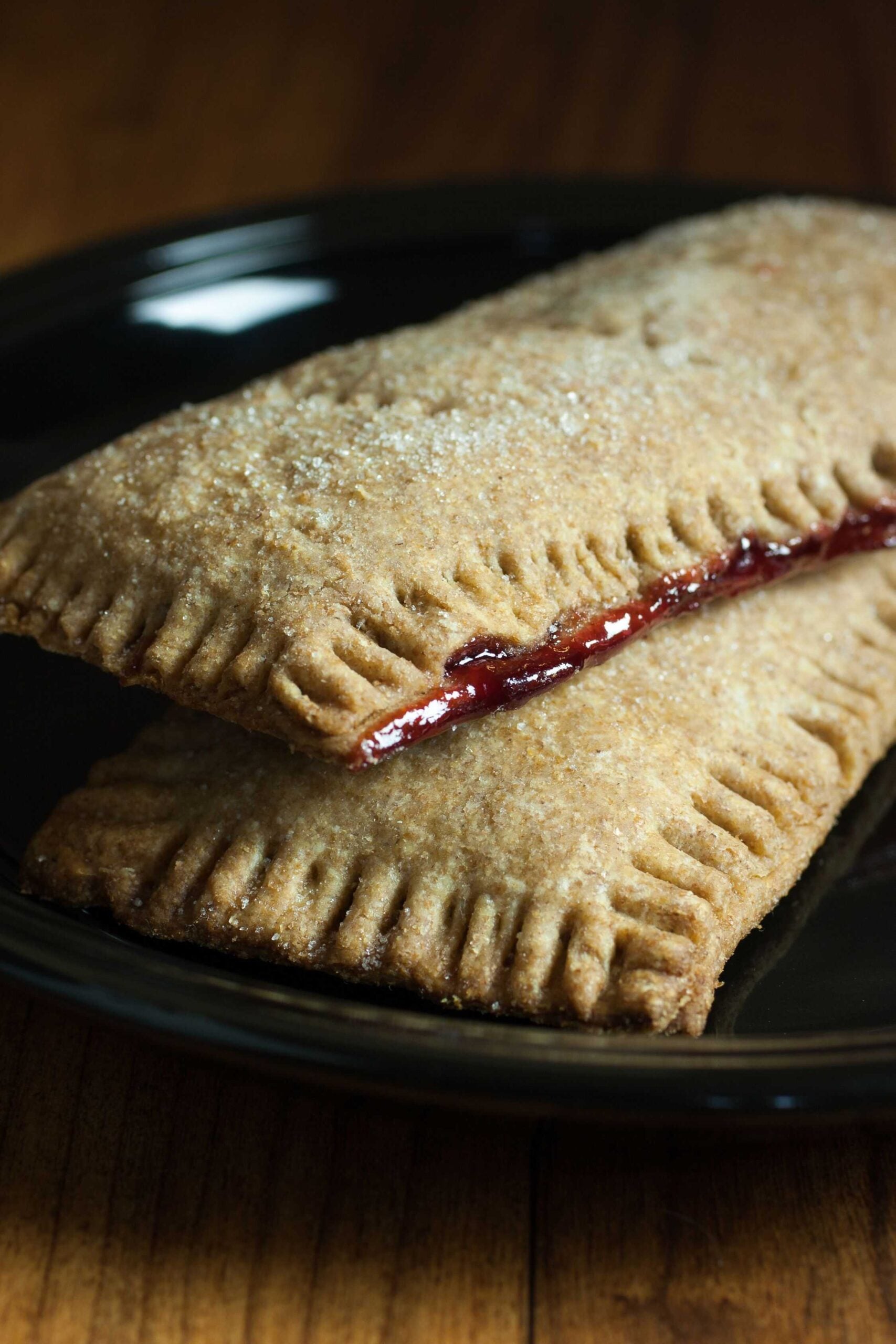 Delicious fresh milled flour pop tarts on a plate waiting to be enjoyed
